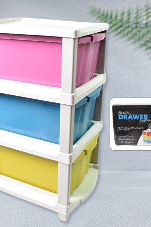 3 Layer Plastic Drawer Storage Organizer (1 Pc)