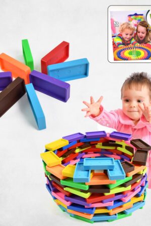 Kids 120 Domino Blocks Dominoes (120 Pcs Set)