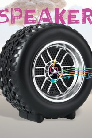 Portable Tyre / Wheel Shape Wireless Bluetooth Speaker (1 Pc)