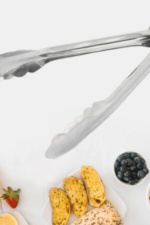 Metal Household Kitchen Salad Dessert Buffet Food Tong Clamp Clip (1 Pc / 17 Cm)