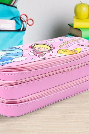 3 Layer Large Capacity With Multi-Functional Pencil Case (1 Pc)