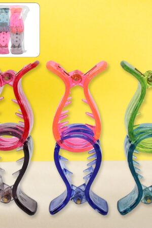 Big Hair Clips for Girls Kids Hair Accessories (6 Pcs Set / Transparent)