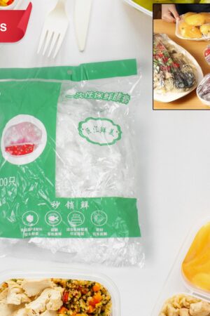 Disposable Elastic Food Storage Covers Bag (100 Pcs Set / Big)