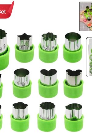 Stainless Steel Cookie Cutter Shapes Set, Baking Cooking Food Decoration  (12 Pcs Set)