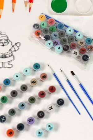 Paint by Number Kits 2 Set 24 Number Color, 6 paint brushes (2 Set)