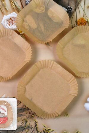 Square Air Fryer Disposable Paper Liner  (50 Pcs Set / 160mmx45mm)