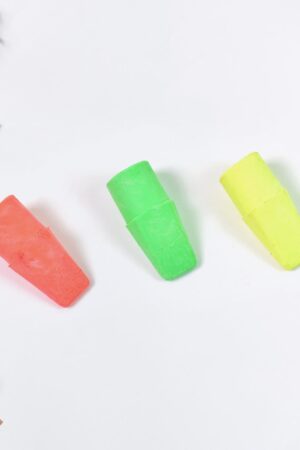Pencil Top Eraser Rubber Erasers (1 Pc / Mix Colour & Design)