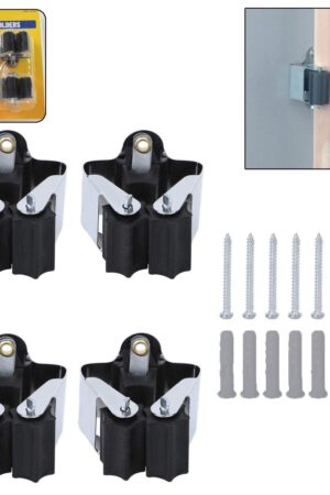 Multifunction Wall Mount Garage Holder for Mop / Broom / Hanger (4 Pcs Set)