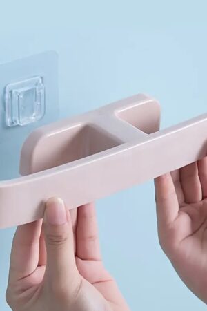 Bathroom Towel Slipper Hanging Rack Self Adhesive Wall Mounted (1 Pc)