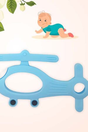 Silicone Helicopter Shape Teether for Baby (1 Pc / Mix Color)