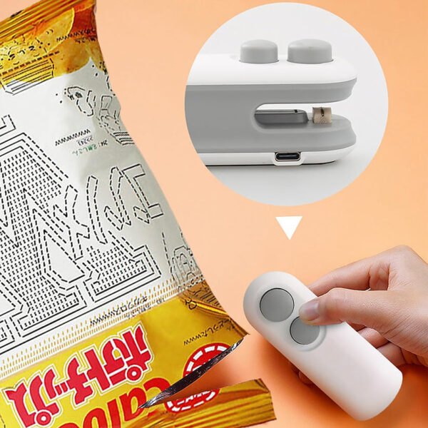 Mini Bag Sealer – 2-in-1 USB Rechargeable Food Bag Sealer & Cutter for Fresh Storage - Image 5