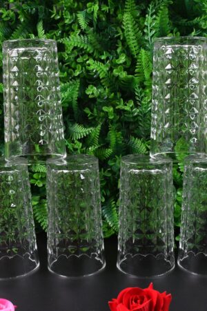 Glass Tumbler, Juice Glasses and Transparent Water Glasses Big Size (6 Pcs Set / 278 ML)