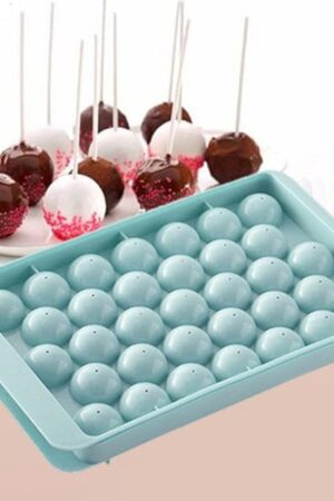 Plastic Round Reusable Ice Cube Ice Ball Mold / Lollipop Candy Maker 33 Moulds (16.5×10 Cm / 1 Pc)