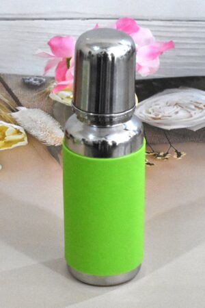 Stainless Steel Baby Feeding Bottle, Milk Feeding Bottle With Silicove Grip Cover (250 ML)