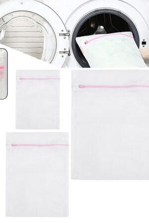 Reusable and Durable Zip Mesh Laundry Bag 3 Different Size (3 Pcs Set)