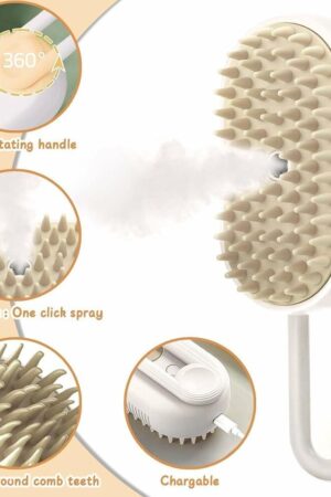 Electric Spray Handle Massage Brush, Hair Removal Brush Steam (1 Pc)