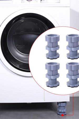Washing machine support, anti vibration washing machine support adjustable washer anti vibrasion stands, washer & dryer pedestals, Washing Machine Accessory Anti- Skid stand PVC Lifting stand Non-Slip ( 4 Pc Set )