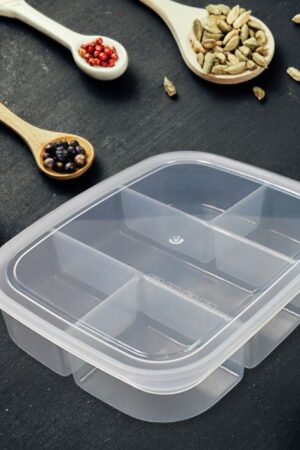 Plastic 5- Compartment Excellent container Reusable Lunch Box (1 Pc)