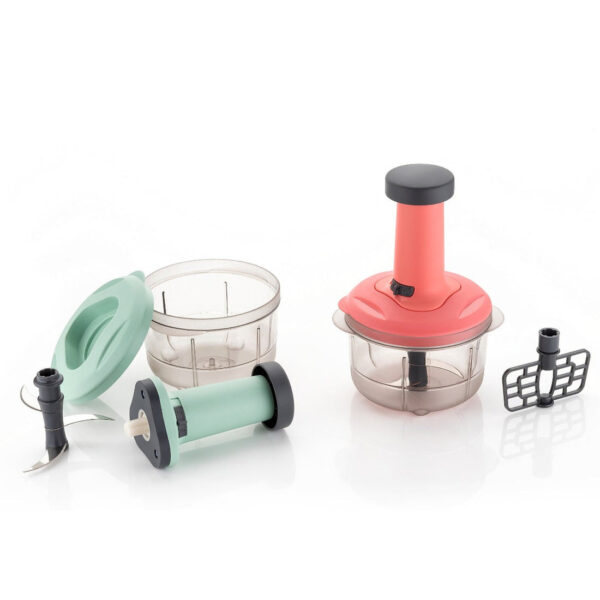 Quick Food Chopper – 2-in-1 Push Chopper 800ml with Stainless Steel Blades - Image 4