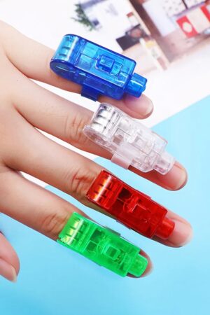 Light up Finger Tips, Clear Mini Rings, LED Glow Ring with Elastic Band (1 Pc)