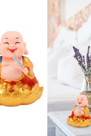 Solar Power Moving Buddha Car Ornament (1 Pc)