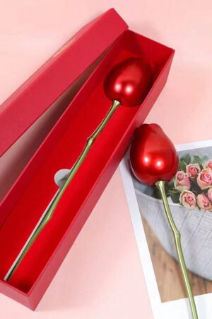 Metal Red Rose Couple Jewelry Box-Fancy Jewelry Box (1 Pc)