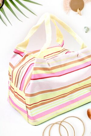 Lunch Box Bag for Women Men Insulated Lunch Bag With Zipper (1 Pc / Mix Color / Design)