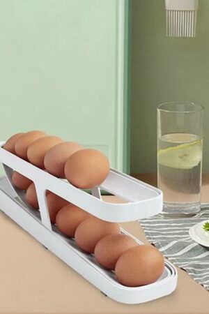 Plastic 2-Tier Rolling Egg Dispenser For 12-14 Eggs (1 Pc)