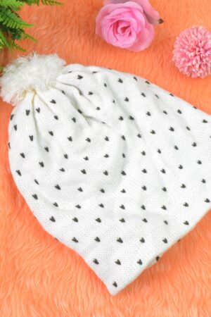Big Soft Winter Cap, Woolen Inside Fur Beanie Cap (1 Pc / Mix Design & Color)