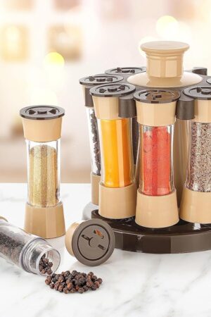 360 Revolving Spice Rack for Kitchen and Dining Table, 8 Spice jars