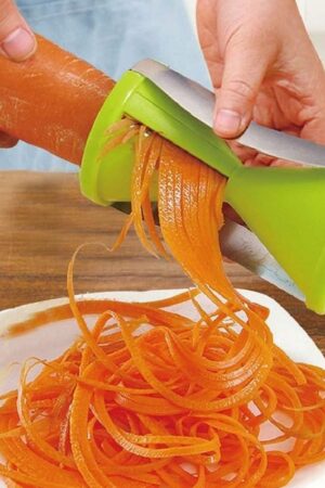 Portable Spiralizer Vegetable Slicer Handheld Spiralizer Peeler Stainless Steel Spiral Slicer For Salad Vegetables Fruit Slicer