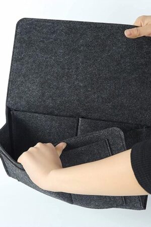 Flat Bedside Caddy, Bed Side Pocket Storage Organizer Bag with 5 Pockets (1 Pc)