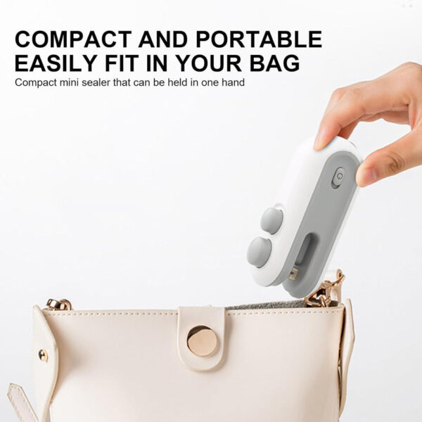 Mini Bag Sealer – 2-in-1 USB Rechargeable Food Bag Sealer & Cutter for Fresh Storage - Image 8