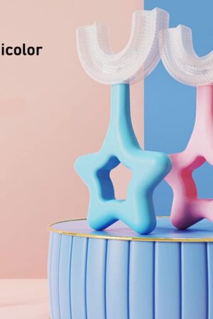Star / U-Shape Silicone Manual Toothbrush (1 Pc)