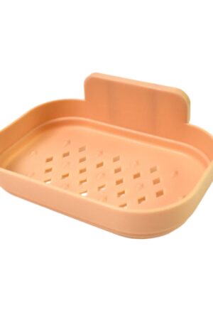 Plastic Soap Dish Holder for Bathroom Shower Wall Mounted Self Adhesive (1 Pc)