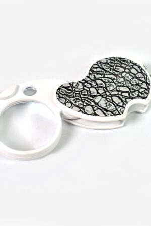 Double-Magnification Led Magnifiers Light Folding Keychain magnifier(1 Pc / Mix Color)