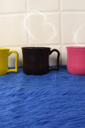 Premium Plastic Coffee / Tea Cups / Mug with Handle (1 Pc / Loose / Mix Color)