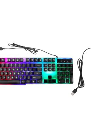 104 Key Colorful Lighting Keyboard Mouse Set (2 Pc Set)