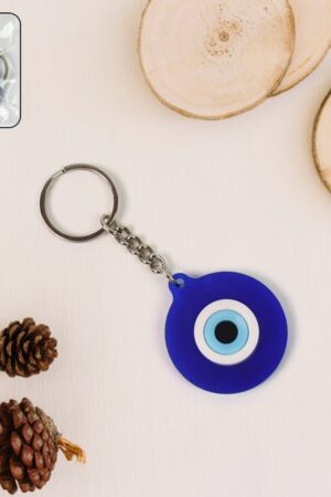 Evil Eye Rubber / Silicone Keychain (1 Pc / Blue Color)