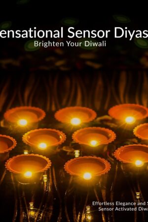 Water Sensor Diyas for Diwali Decoration (12 Pcs Set)