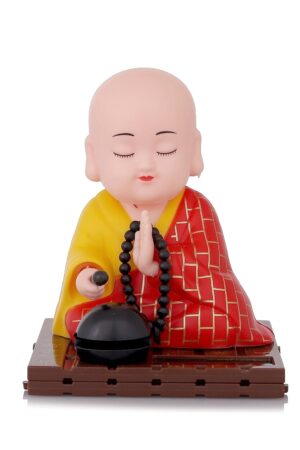 Solar Powered Sitting Buddha Statue,  Moving Head and Hand (1 Pc / Medium)