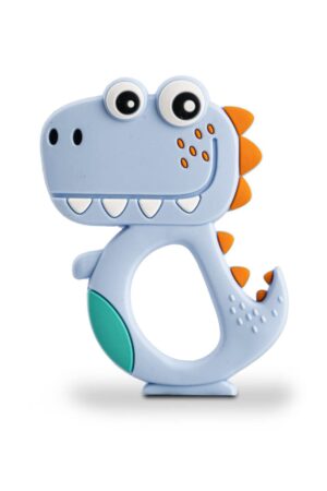 Silicone Dinosaur Teether for Baby (1 Pc / Mix Design & Color)