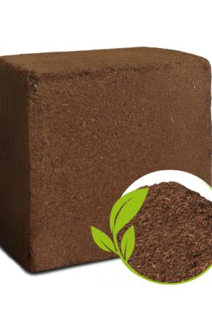 Cocopeat Block Organic Fertilizer and Soil Manure Potting Mixture for Home Gardening and Potted Plants (1 KG.)
