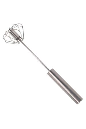 Small Stainless Steel Egg Whisk, Hand Push Rotary Whisk Blender (1 Pc / 27 Cm)