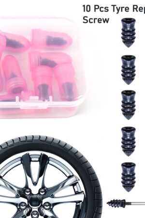 Tire Repair Rubber Nail Car Tire Repair Nails Tire Repair Pink (10 Pcs Set)
