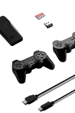 Wireless Controller Gamepad with 10,000+ Games, 4k Ultra HD Game Sticks Output, and 2.4GHz Wireless Controller Video Games with 64gb Memory Card (1 Set)