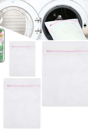 Reusable and Durable Zip Mesh Laundry Bag 3 Different Size (3 Pcs Set)