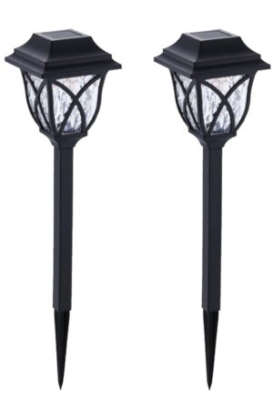 Solar Pathway Lights Outdoor Garden Lights (2 Pcs Set)