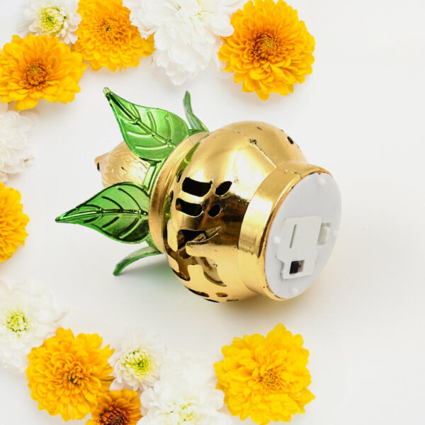 Gold Plated Eco Friendly LED Kalash  for Pooja Mandir (1 pc / Multicolor LED) - Image 2