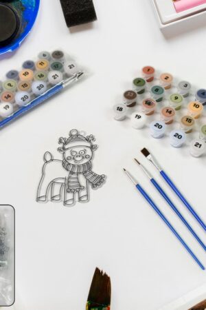 Paint by Number Kits 2 Set 21 Number Color, 6 paint brushes (2 Set)